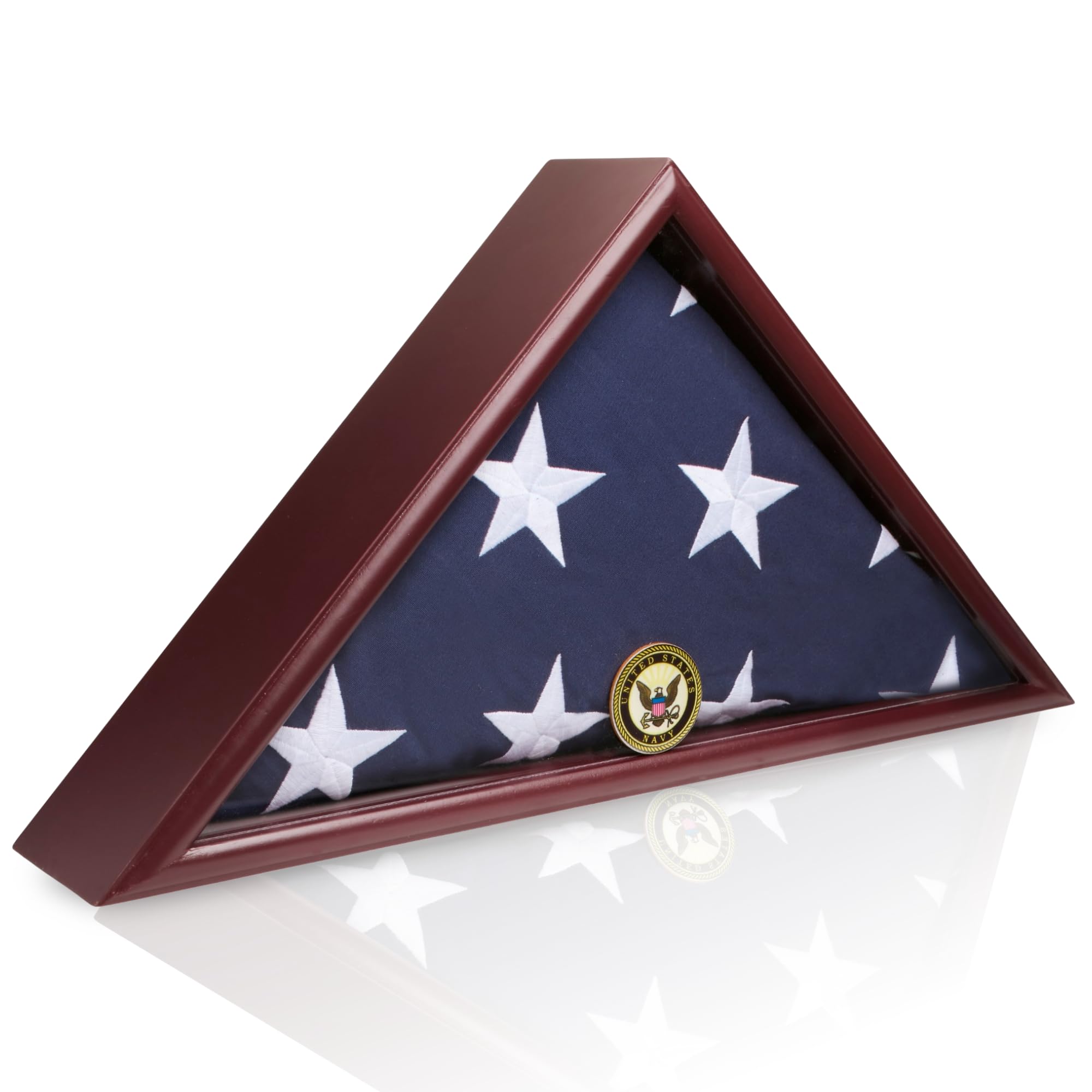 ほ ん JDECO 大型軍事埋葬旗ディスプレイケース アメリカの折りたたみ退役